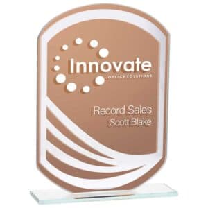 Argon Mirrored Glass Award Bronze 160mm