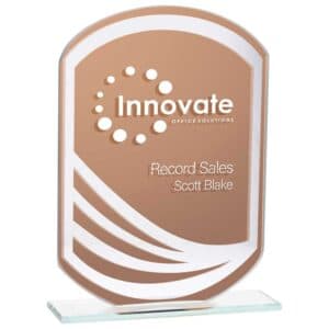 Argon Mirrored Glass Award Bronze 180mm