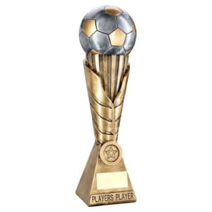 BRZ/PEW/GOLD FOOTBALL ON LEAF COLUMN WITH PLATE (1in CEN) PLAYERS PLAYER - 12