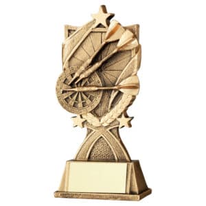 BRZ/GOLD DARTS '3 STAR WREATH' SERIES WITH PLATE - 5.25in