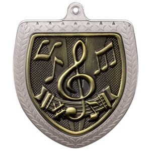 Cobra Music Shield Medal Silver 75mm