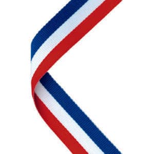 MEDAL RIBBON RED/WHITE/BLUE - 30 X 0.875in
