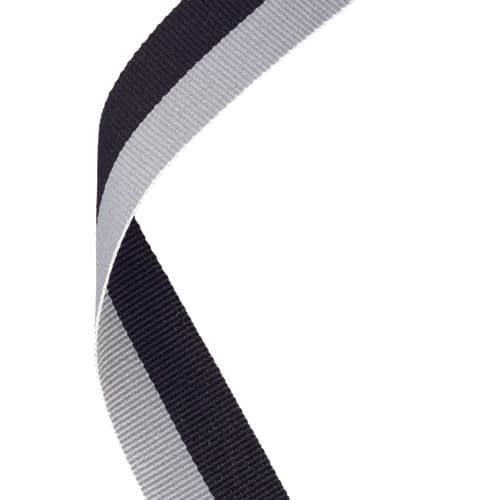 MEDAL RIBBON BLACK/GREY - 30 X 0.875in