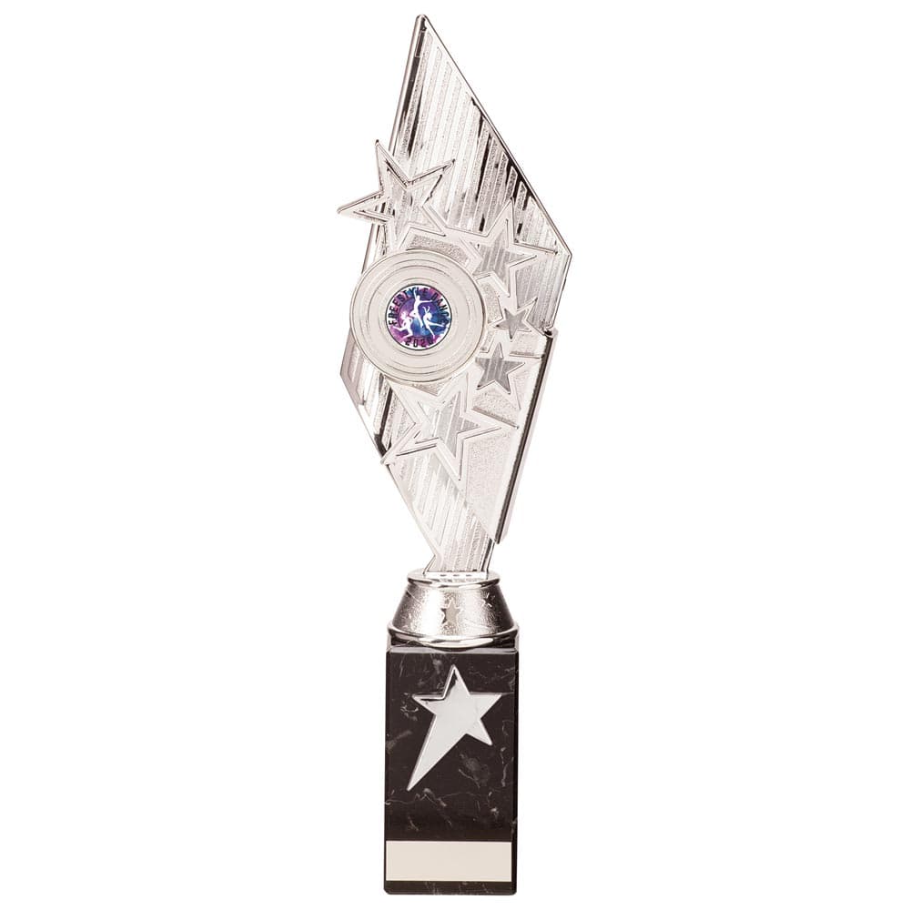 Pizzazz Plastic Trophy Silver 350mm