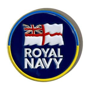100 70mm x 3mm Custom Navy Coins Full Colour Enamel