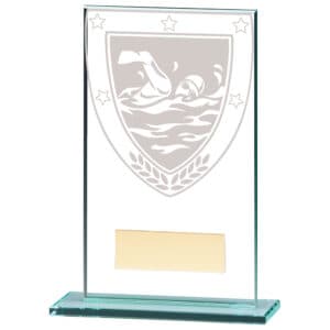 Millennium Swimming Jade Glass Award 140mm