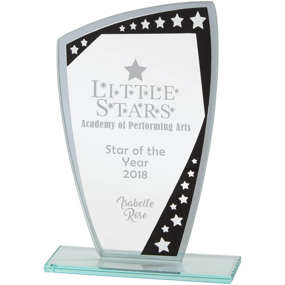 Cosmic Mirror Glass Award Black & Silver 210mm