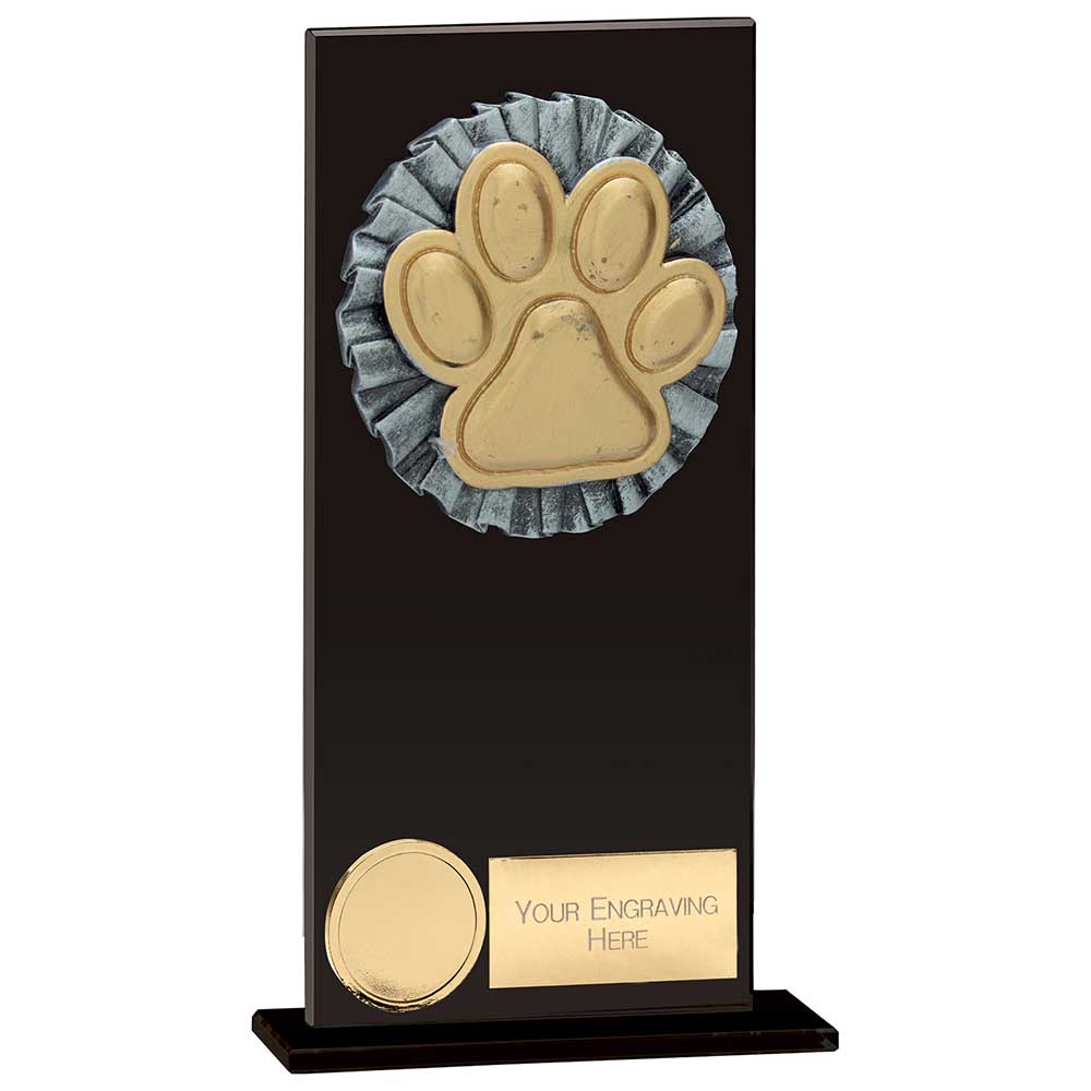 Euphoria Hero Dog Agility Glass Award Jet Black 180mm