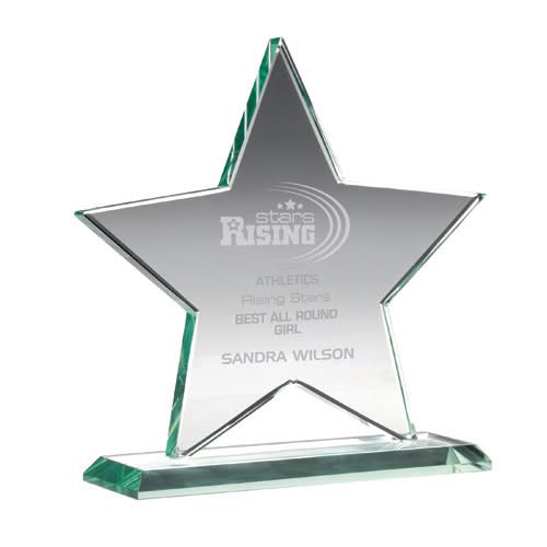 JADE GLASS STAR (10mm THICK) - 5.25in
