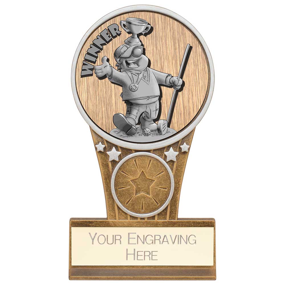 Ikon Goof Balls Winner Award Antique Silver & Gold 125mm