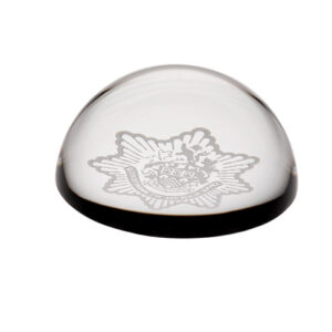 CLEAR GLASS DOMED PAPERWEIGHT - 3in