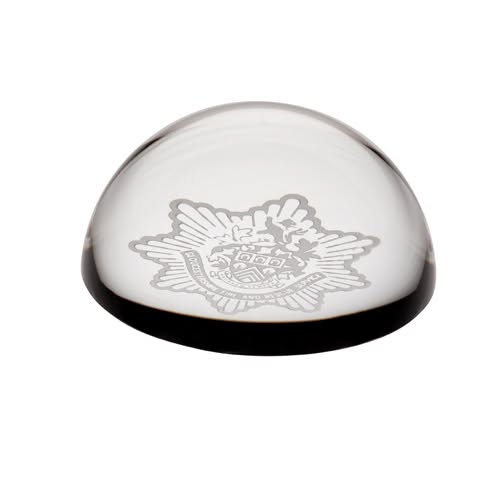CLEAR GLASS DOMED PAPERWEIGHT - 3in