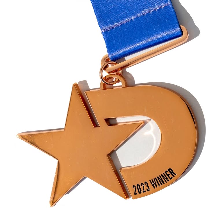 custom medal 2023 winner with star